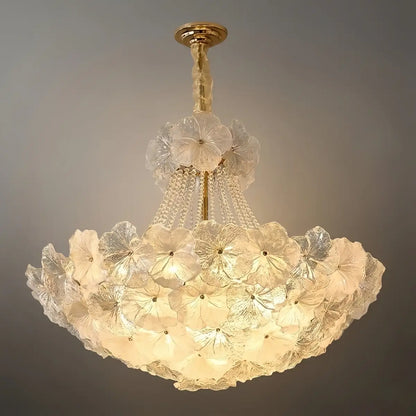 Elegant Crystal Chandelier -- Iron & Glass
