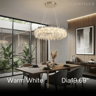 Modern Luxury Crystal Chandelier -- Stainless Steel & Glass
