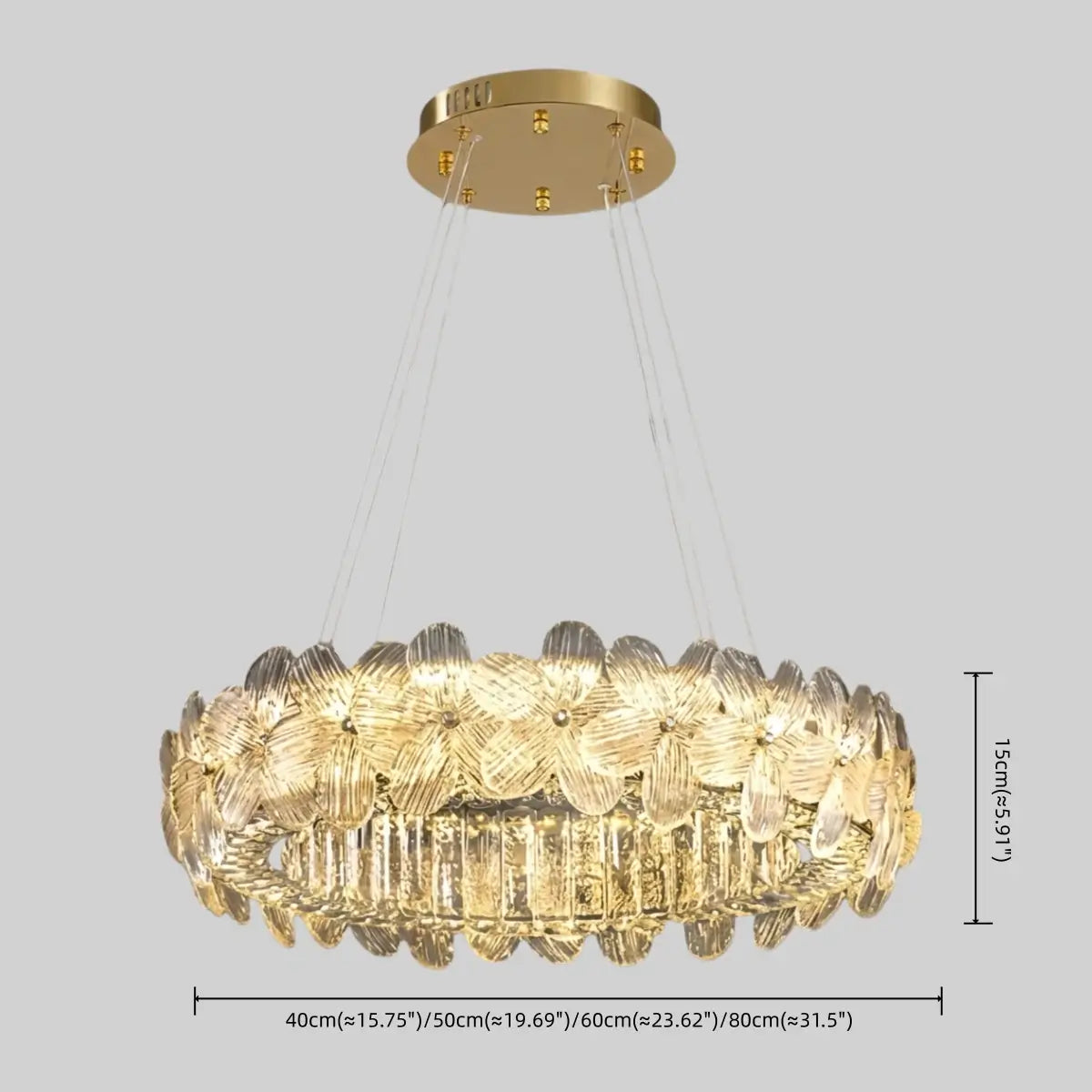 Modern Luxury Crystal Chandelier -- Stainless Steel & Glass
