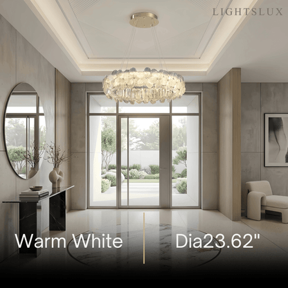Modern Luxury Crystal Chandelier -- Stainless Steel & Glass