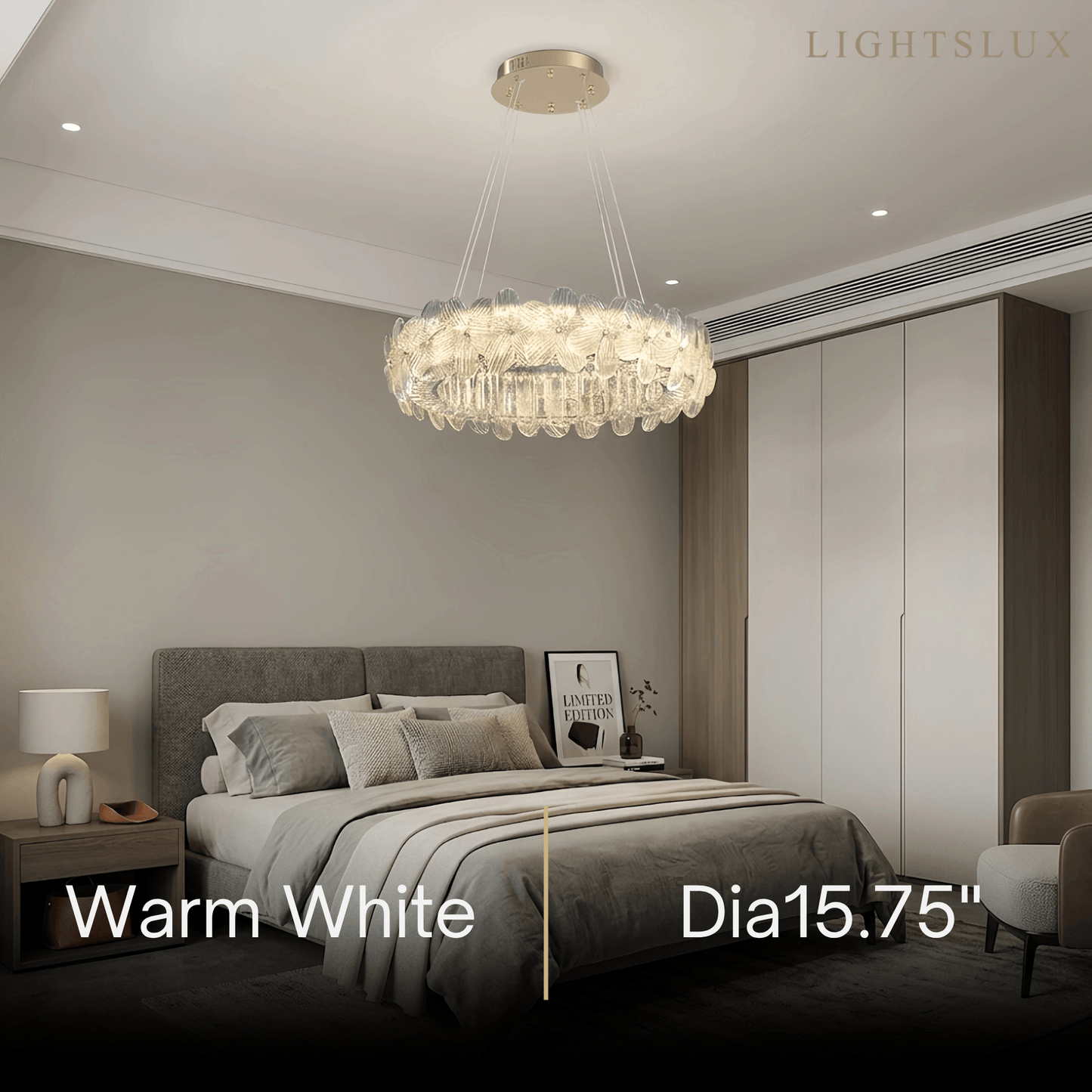 Modern Luxury Crystal Chandelier -- Stainless Steel & Glass