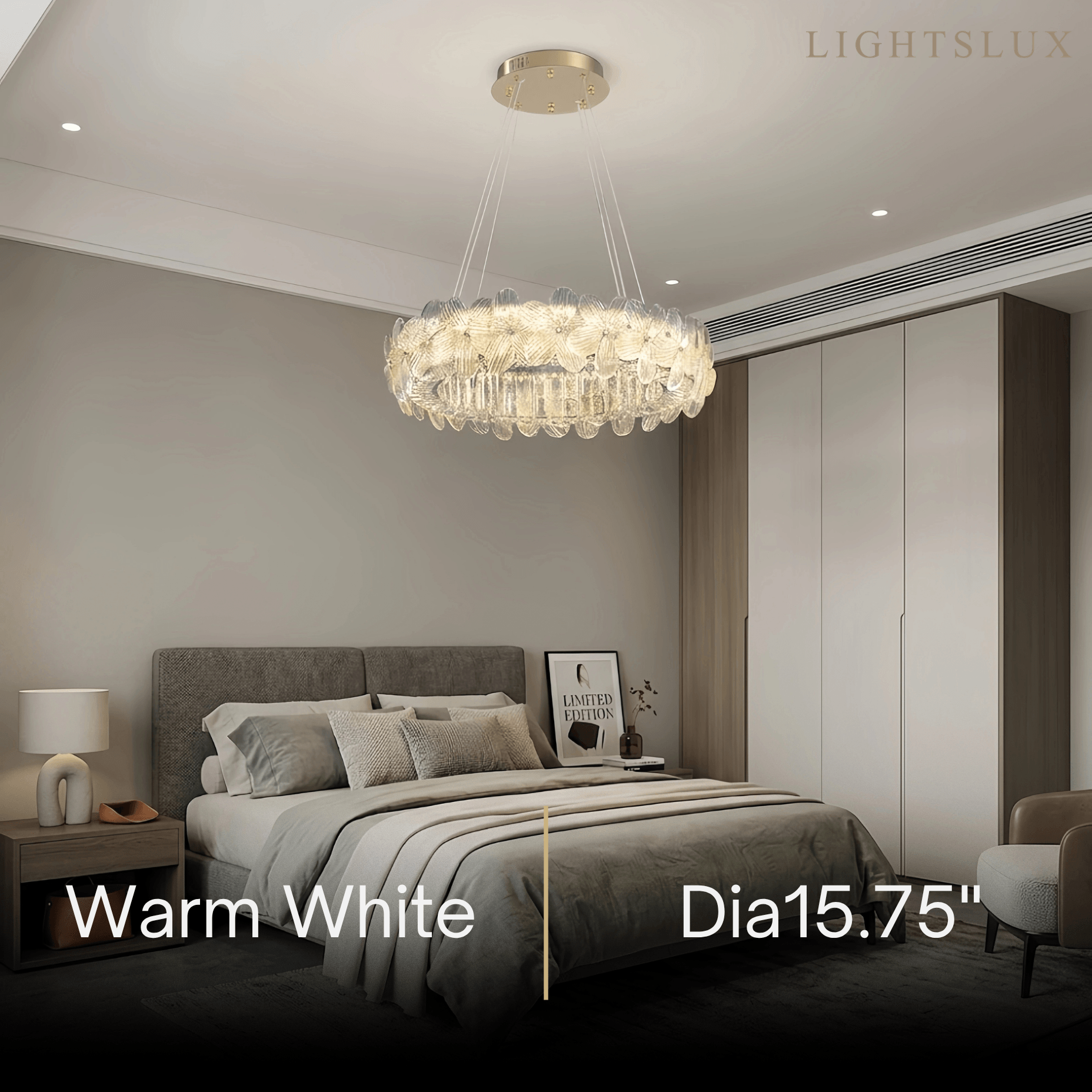 Modern Luxury Crystal Chandelier -- Stainless Steel & Glass
