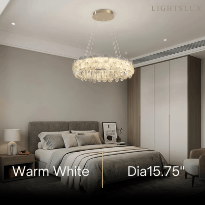 Modern Luxury Crystal Chandelier -- Stainless Steel & Glass