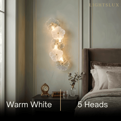 Modern Wall Lamp -- Carbon Steel & Glass White