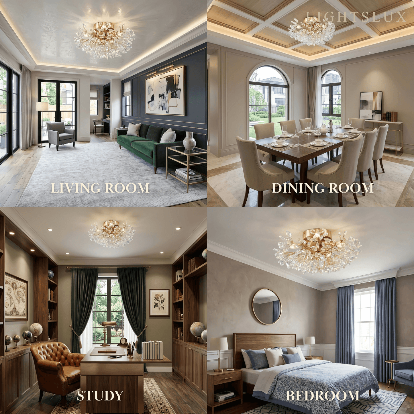 Excelis Elegant Semi-Flush Ceiling Light