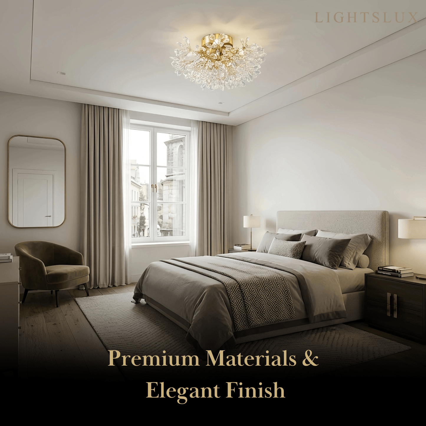 Excelis Elegant Semi-Flush Ceiling Light