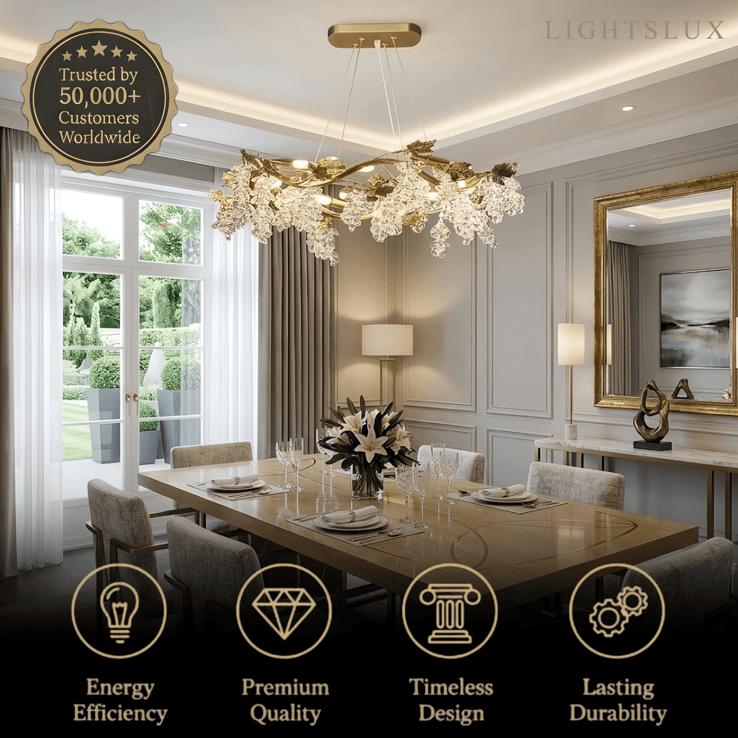 Excelis Luxury Crystal Chandelier 