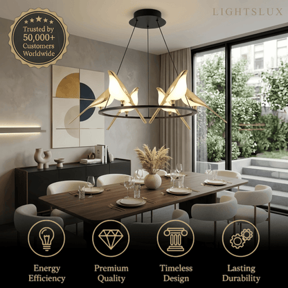 Vivara Nordic Magpie Bird Chandelier 