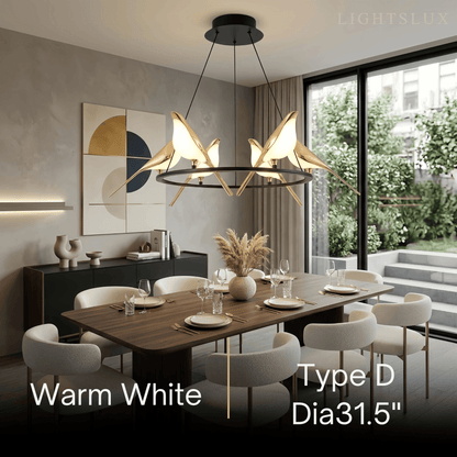 Vivara Nordic Magpie Bird Chandelier 