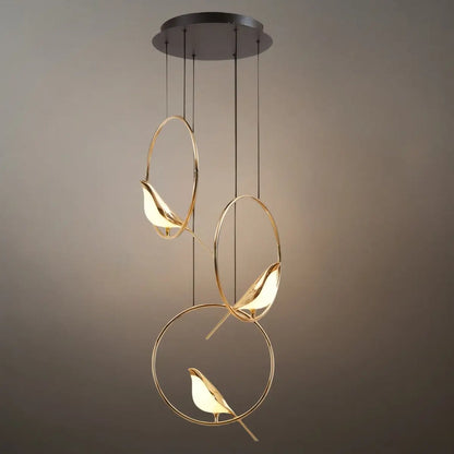 Vivara Nordic Magpie Bird Chandelier 