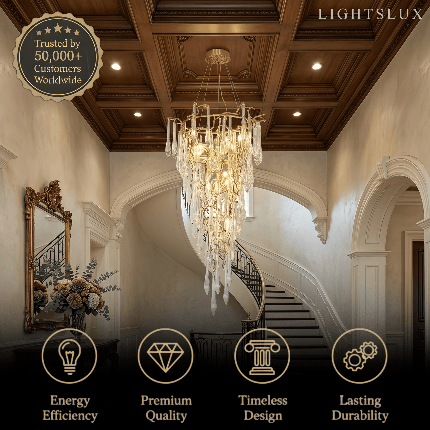 Excelis Luxury Branch Chandelier 