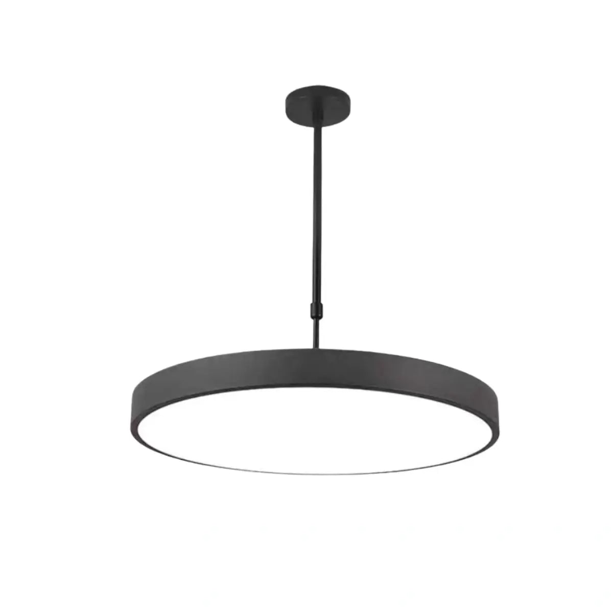 Modern Round Pendant Light -- Iron Acrylic Black or White