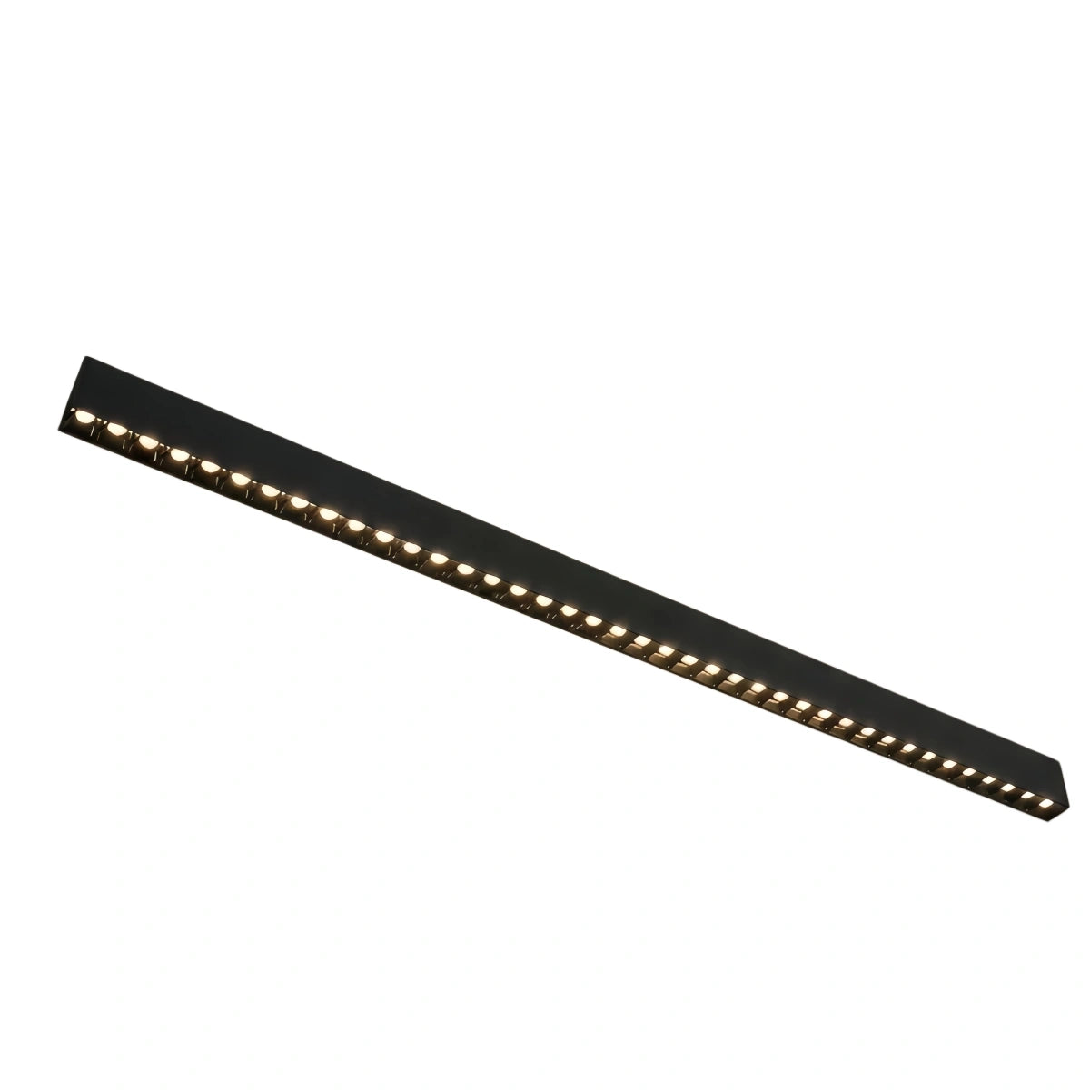 Modern Linear Pendant Light -- Aluminum Acrylic Black or White