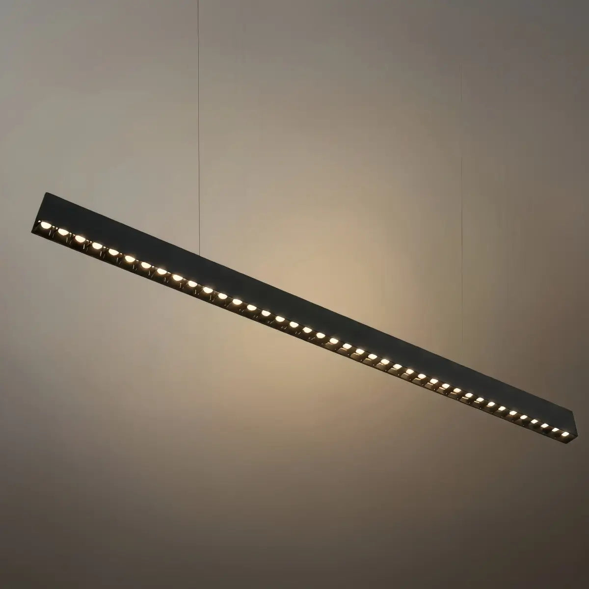 Modern Linear Pendant Light -- Aluminum Acrylic Black or White