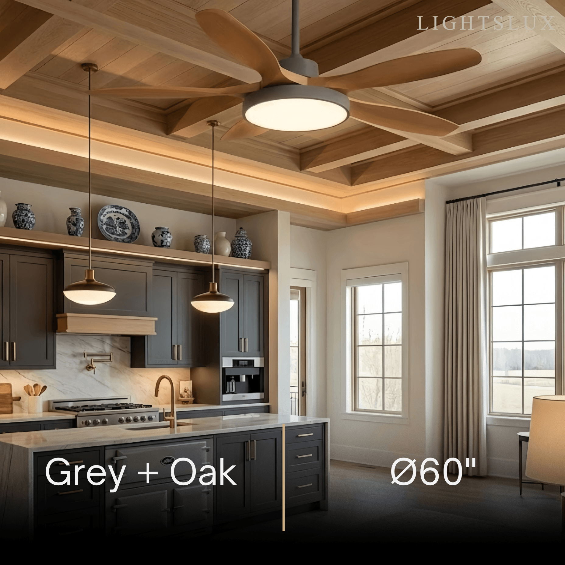 Vivara Scandinavian Large Ceiling Fan Light
