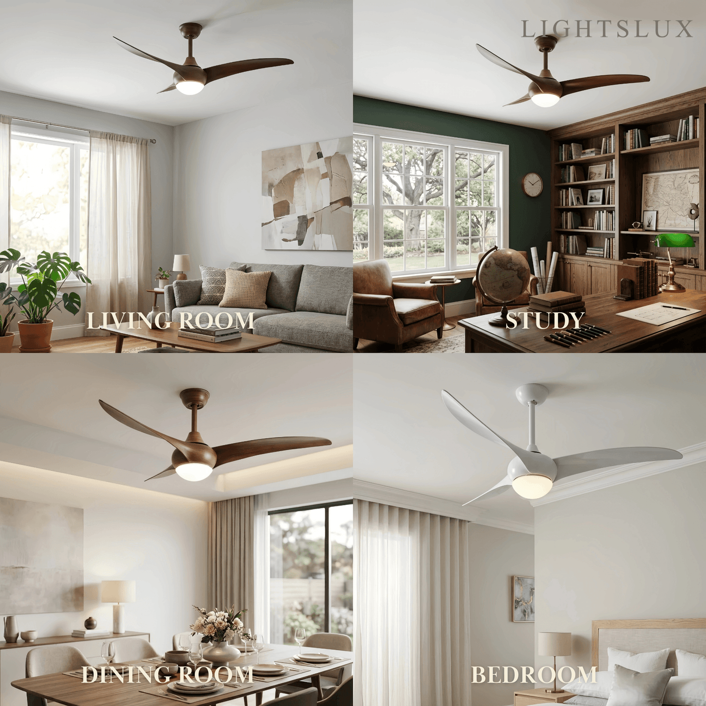 Zenno Modern Ceiling Fan Light 