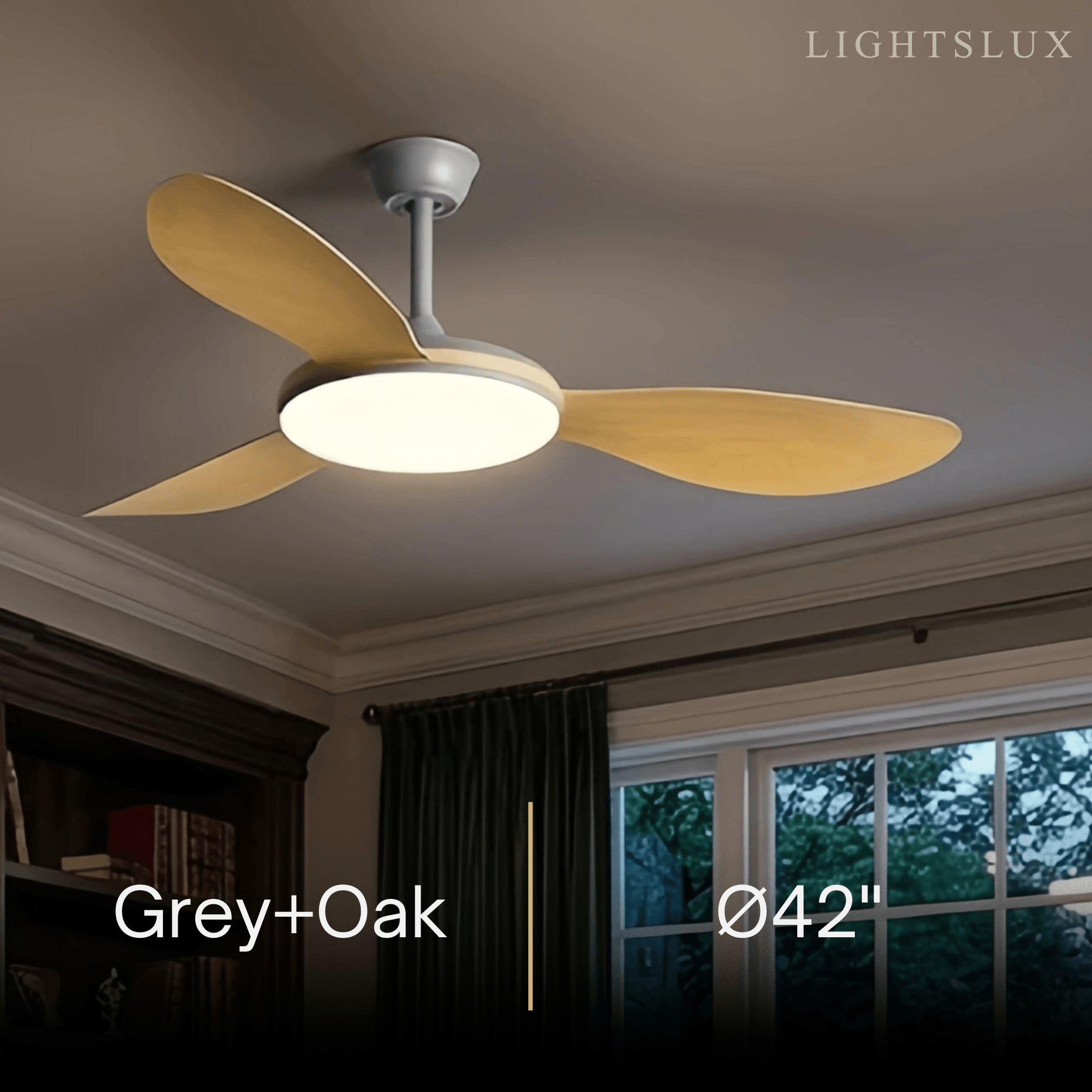 Zenno Modern Ceiling Fan Light 
