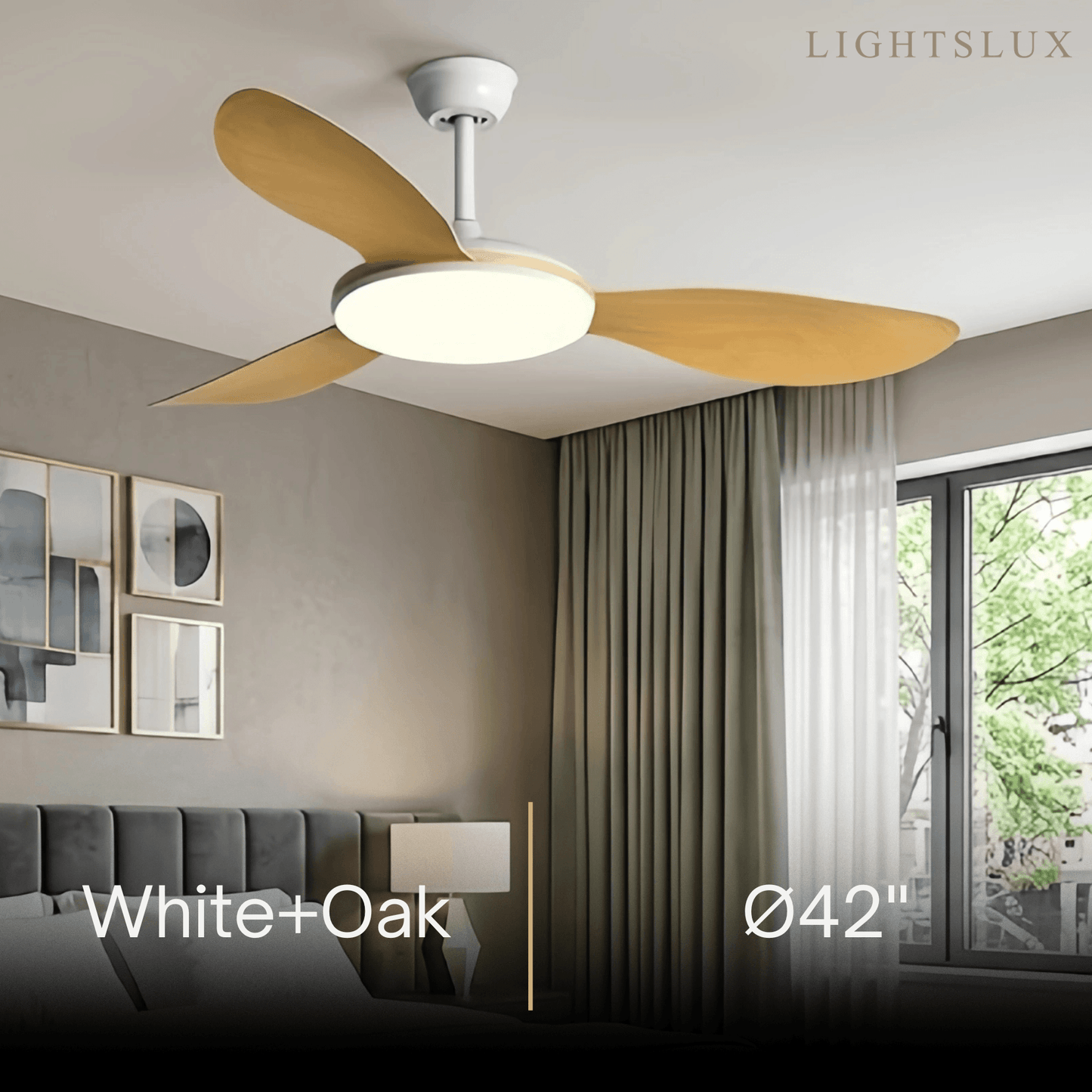 Zenno Modern Ceiling Fan Light 