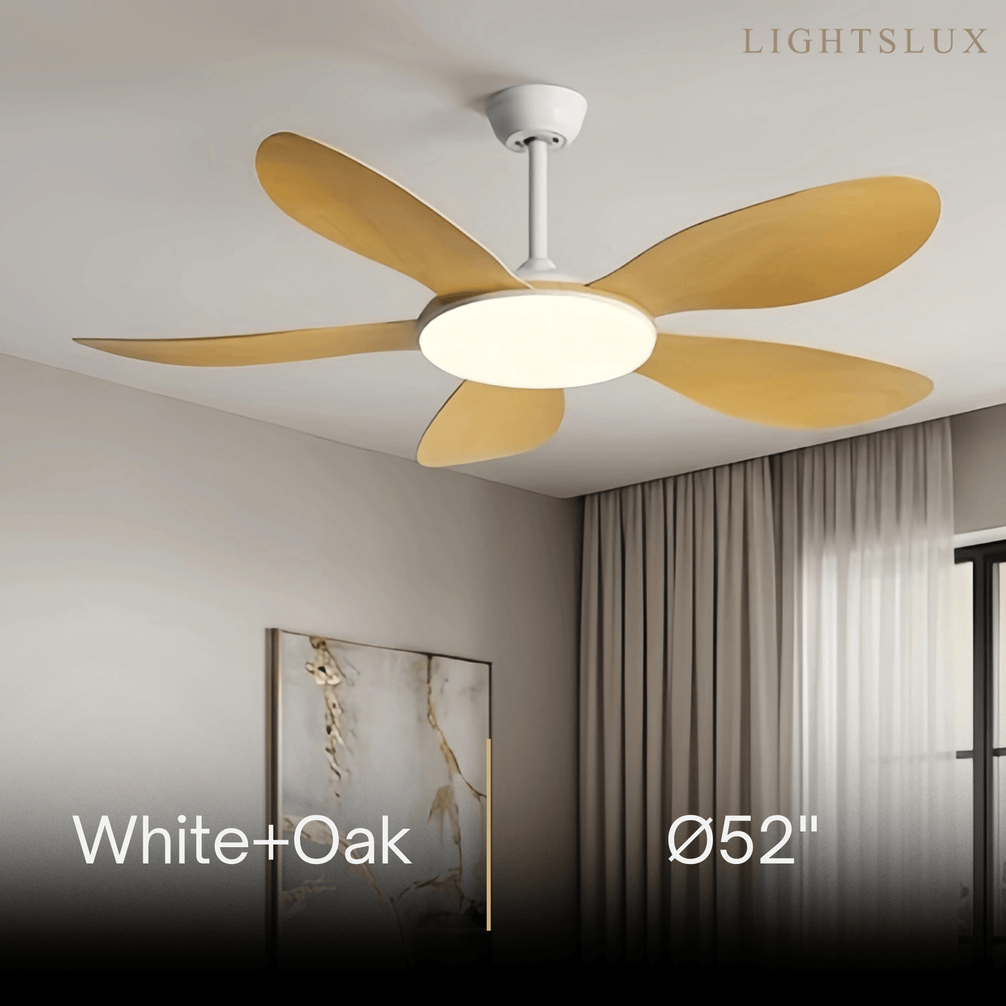 Zenno Modern Ceiling Fan Light 