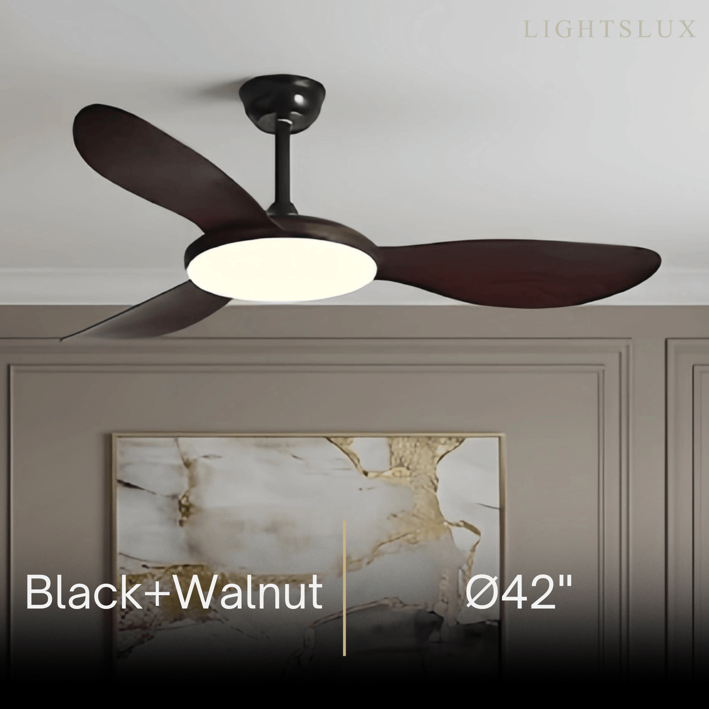 Zenno Modern Ceiling Fan Light 