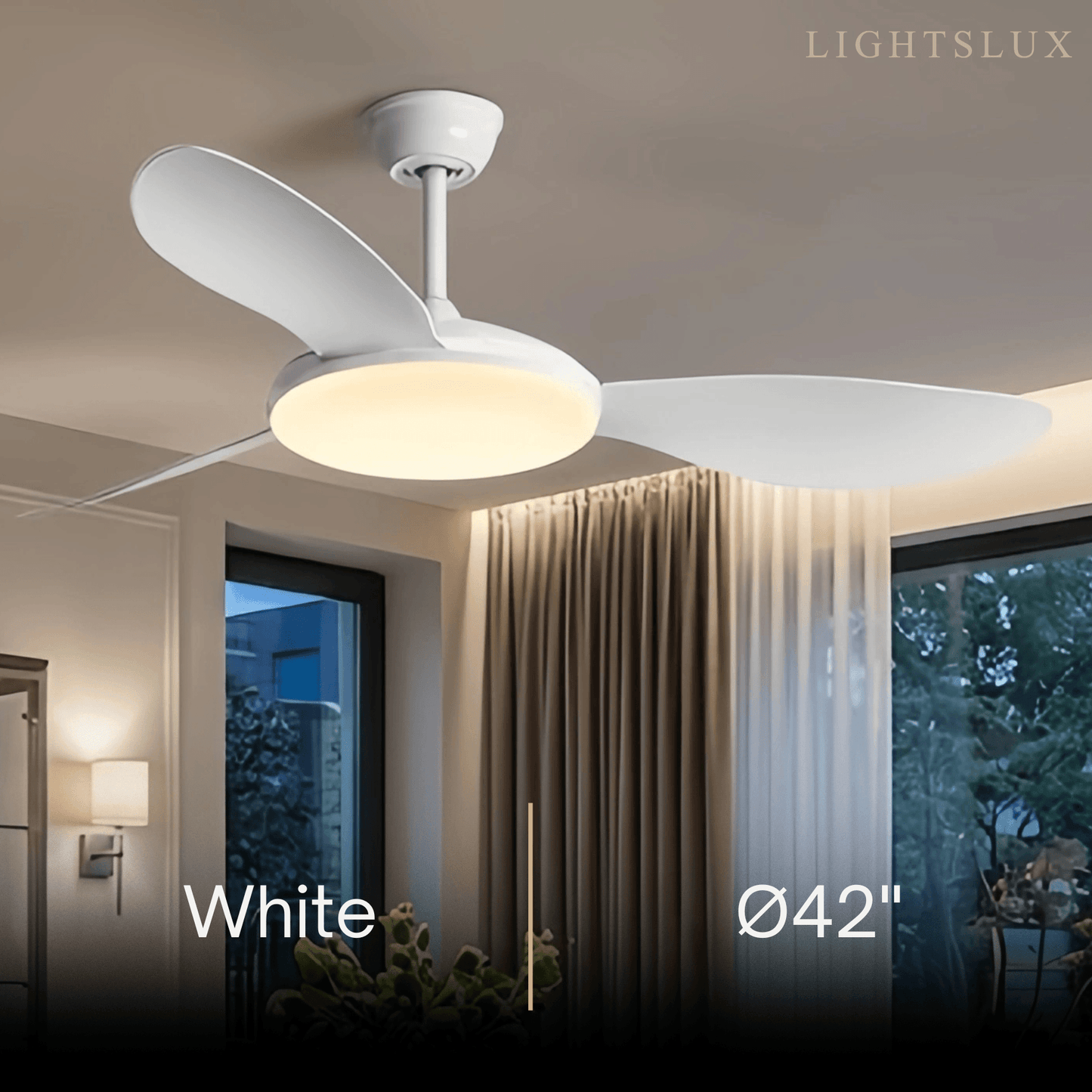 Zenno Modern Ceiling Fan Light 