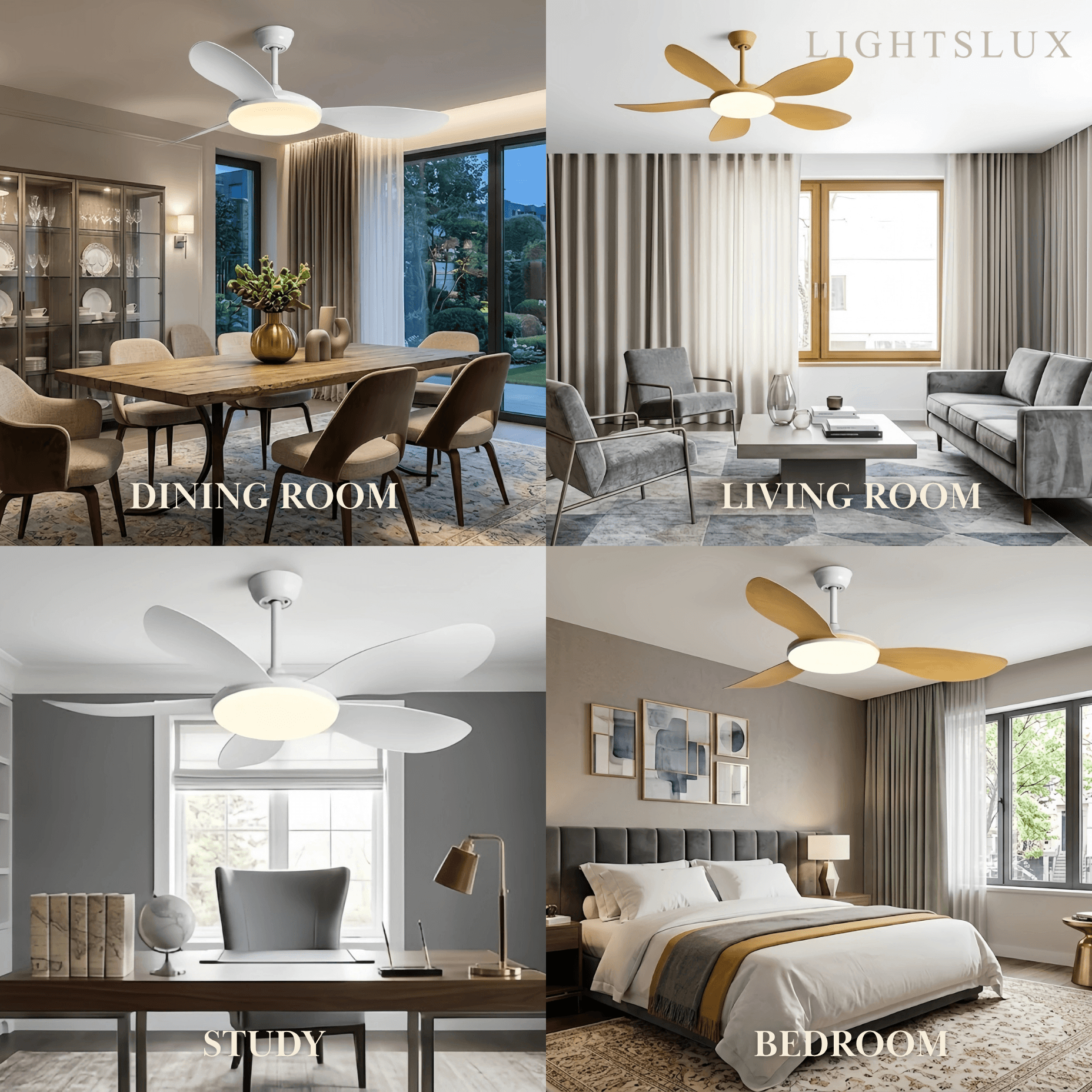 Zenno Modern Ceiling Fan Light 