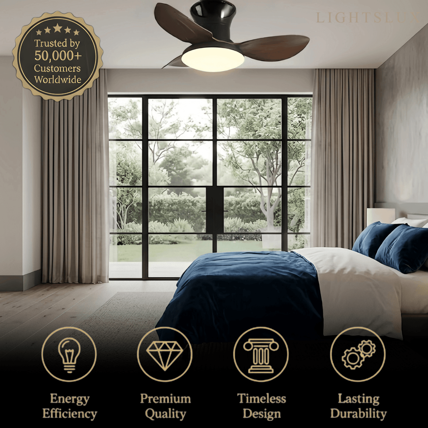 Vivara Modern Ceiling Fan Light 
