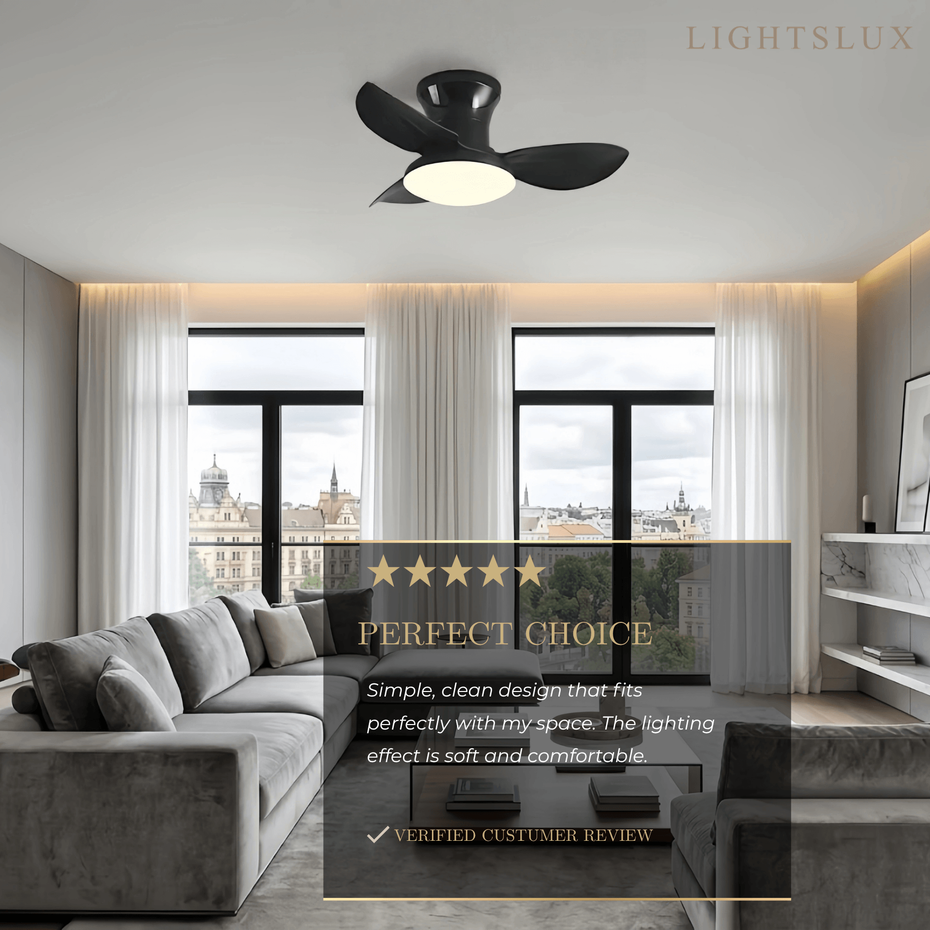 Vivara Modern Ceiling Fan Light 