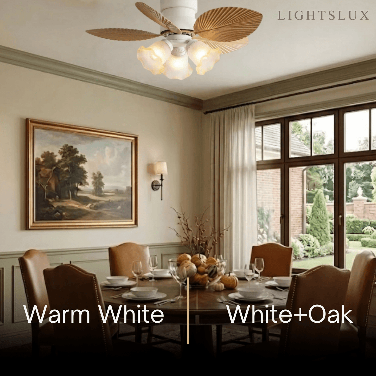 Vivara Modern Low Profile Ceiling Fan Light