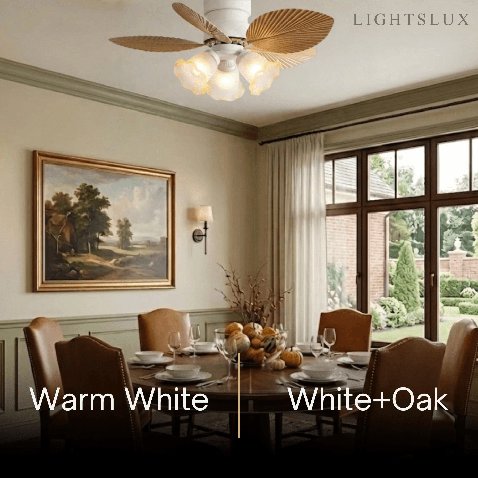 Vivara Modern Low Profile Ceiling Fan Light
