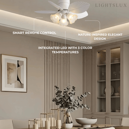 Vivara Modern Low Profile Ceiling Fan Light