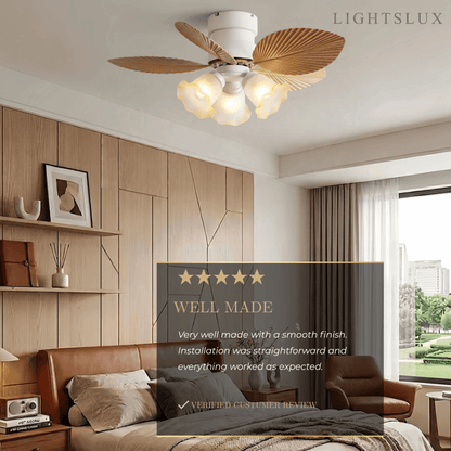 Vivara Modern Low Profile Ceiling Fan Light