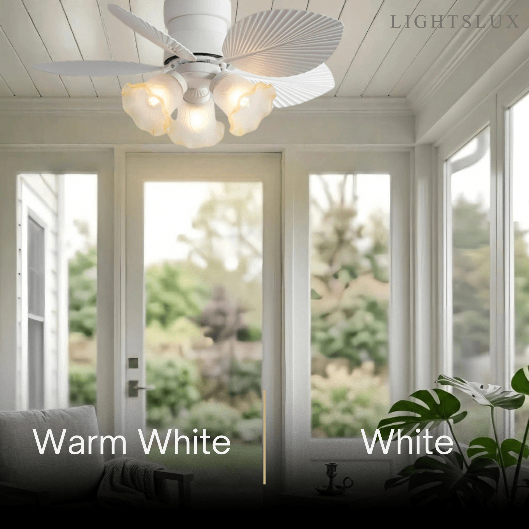 Vivara Modern Low Profile Ceiling Fan Light