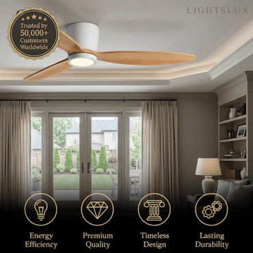 Vivara Minimalist Low Profile Ceiling Fan Light
