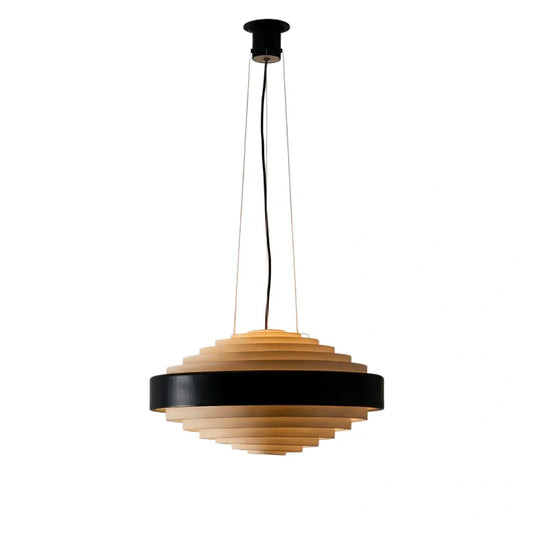 Geometric Tiered Pendant Light -- Metal White or Black