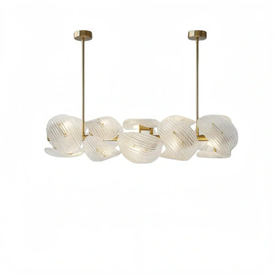 Elegant Petal Glass Chandelier -- Round or Linear
