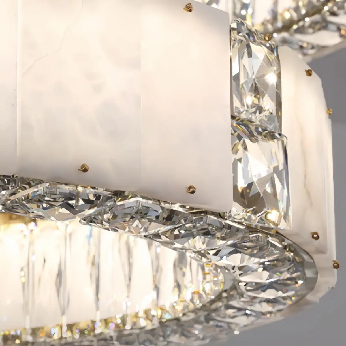 Alba Modern Alabaster Circular Chandelier