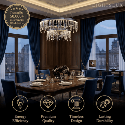 Velora Modern Crystal Drop Chandelier