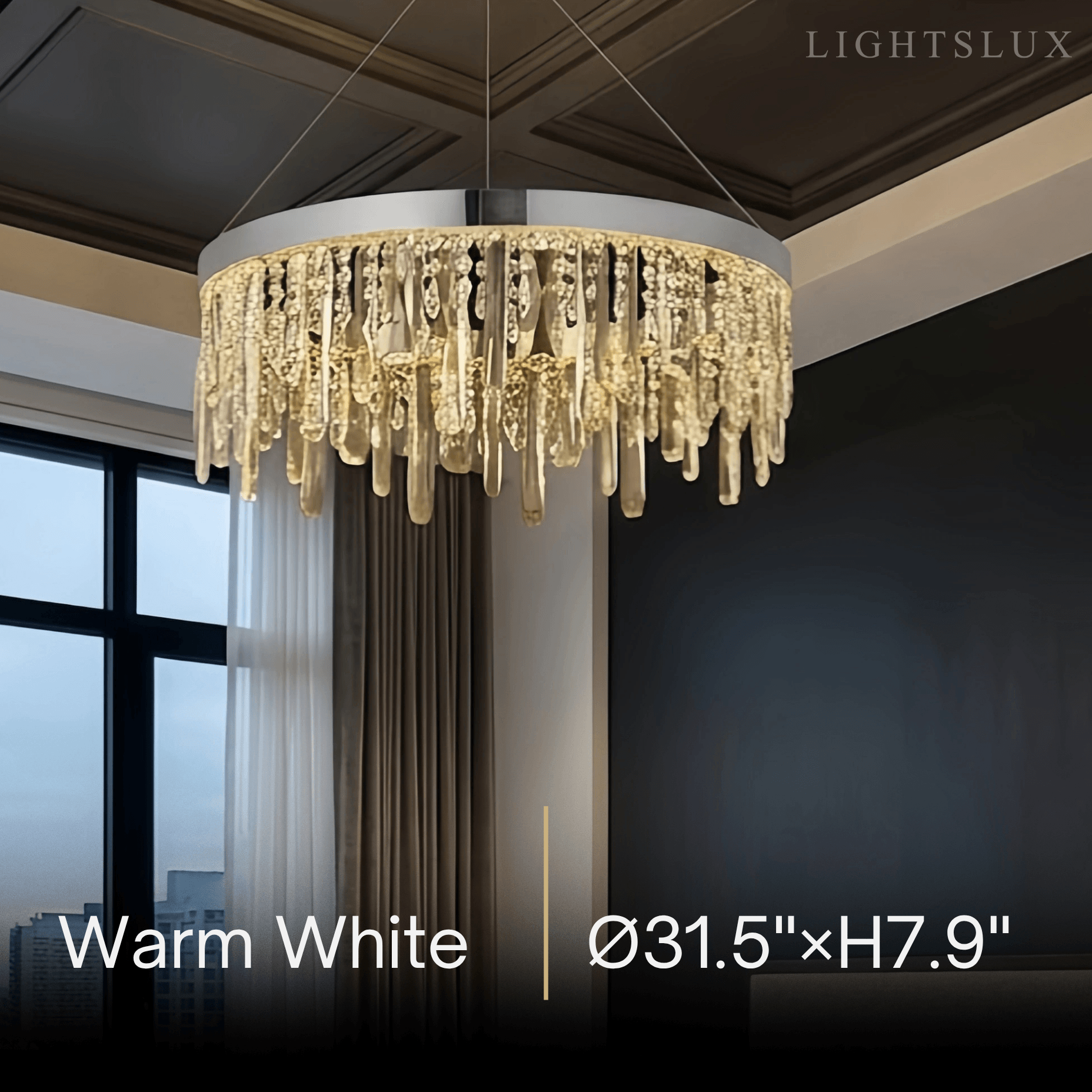Velora Modern Crystal Drop Chandelier
