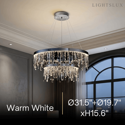 Velora Modern Crystal Drop Chandelier