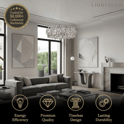 Excelis Luxury Crystal Flower Chandelier