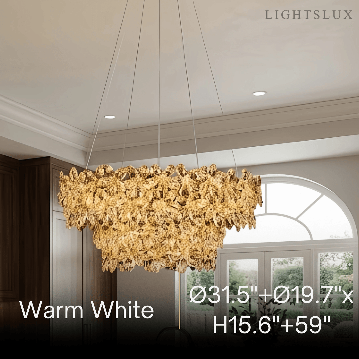 Excelis Luxury Crystal Flower Chandelier