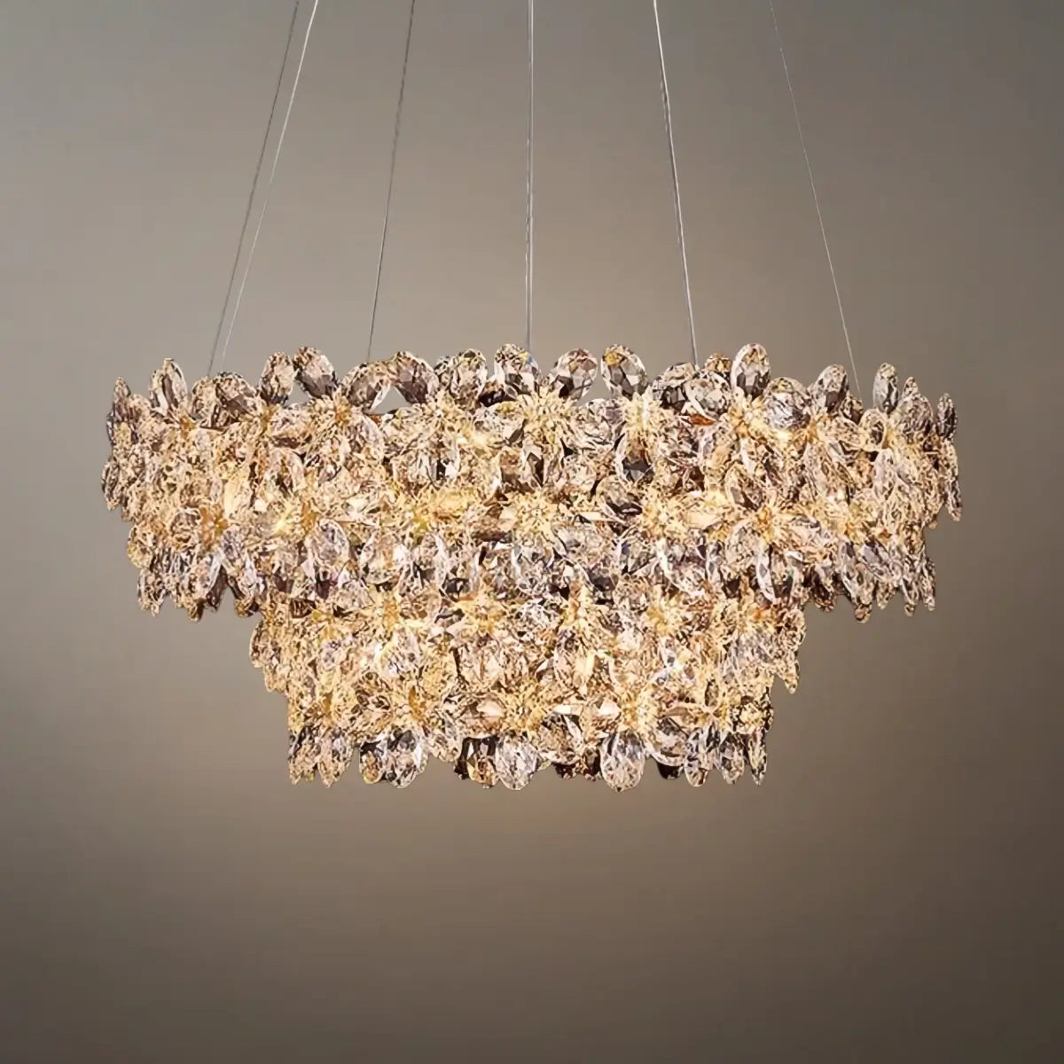Excelis Luxury Crystal Flower Chandelier