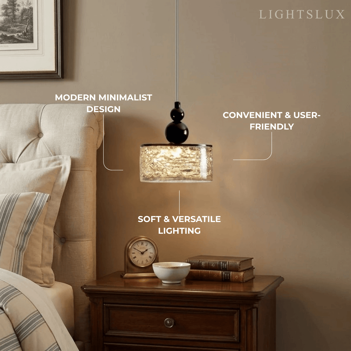 Modern Resin Pendant Light -- Cylinder Shape