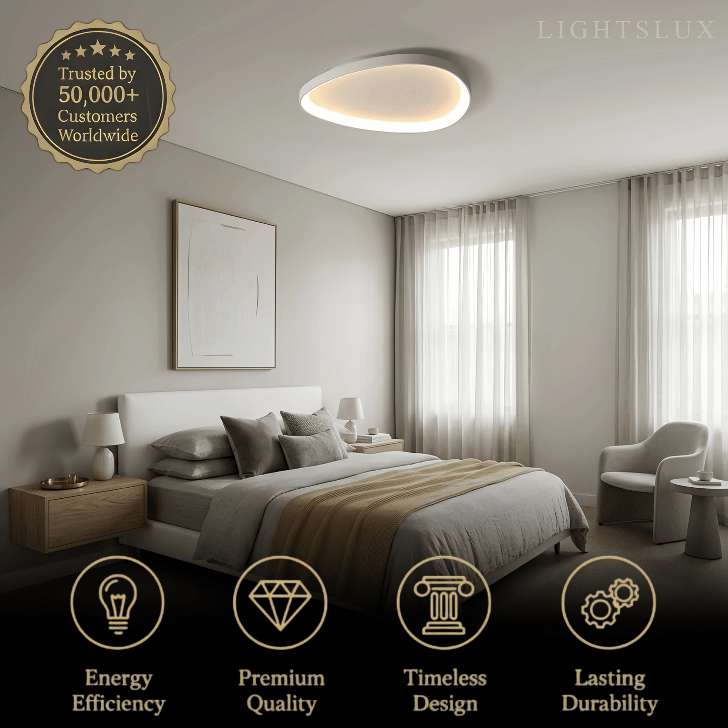 Vivara Minimalist Low Profile Ceiling Light