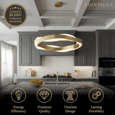 Velora Modern Wave Circular Pendant Light
