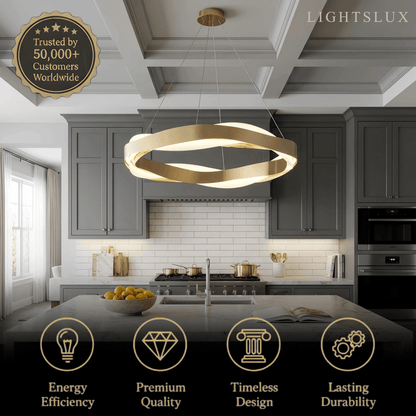Velora Modern Wave Circular Pendant Light