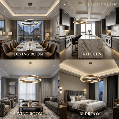 Velora Modern Wave Circular Pendant Light