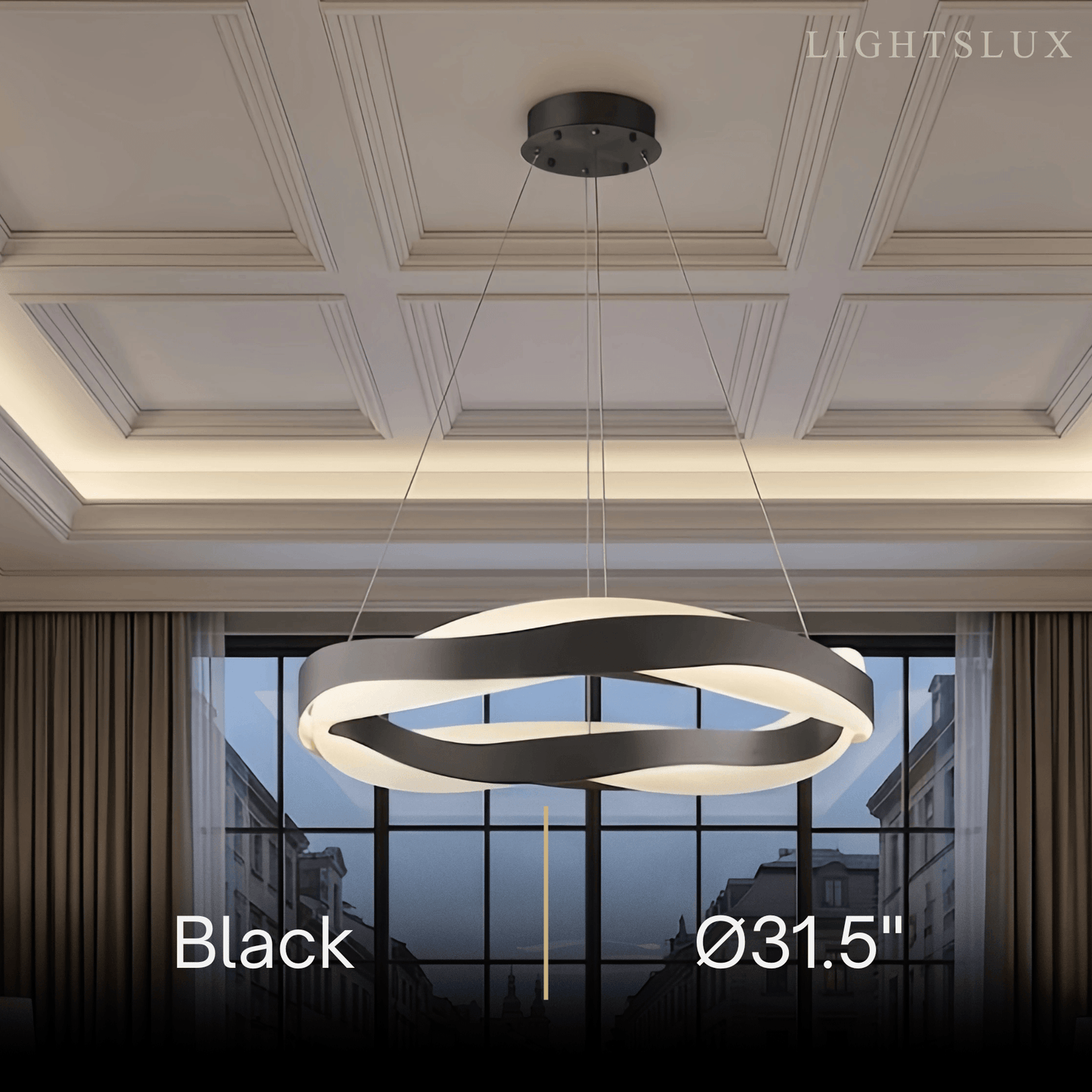 Velora Modern Wave Circular Pendant Light