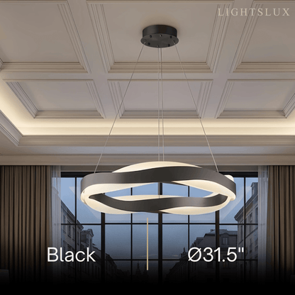 Velora Modern Wave Circular Pendant Light
